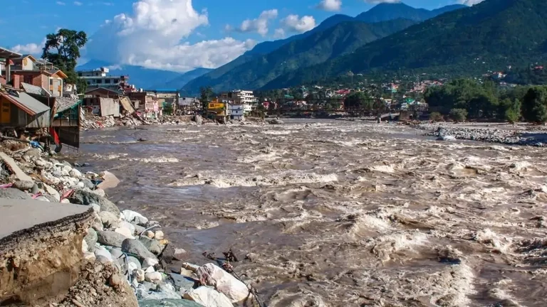 Cloudburst-triggered flash flood in Himachal Pradesh - null