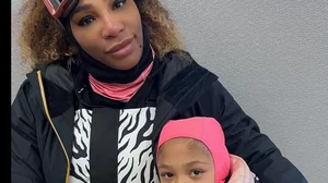 Serena Williams with her elder daughter Olympia