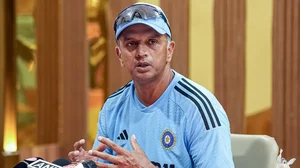 Indian cricket team head coach Rahul Dravid addresses a press conference ahead of Asia Cup 2023, in Bengaluru.