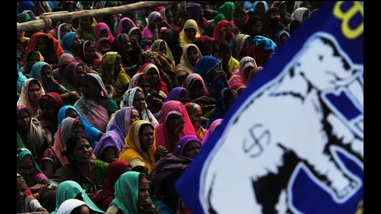 Women supporters at a BSP rally. - null