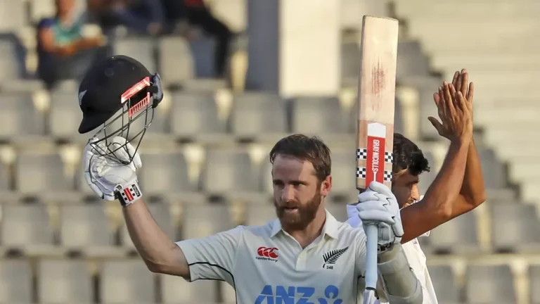 Kane Williamson after scoring century against Bangladesh on Day 2 of the 1st Test match in Sylhet - null