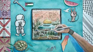 Palestine Symbol Artwork by Amjed Al-Siyabi