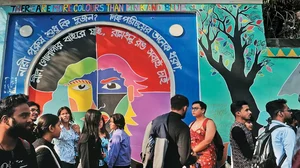 A wall graffiti on LGBTQ symbolising the other genders in Kolkata in 2023