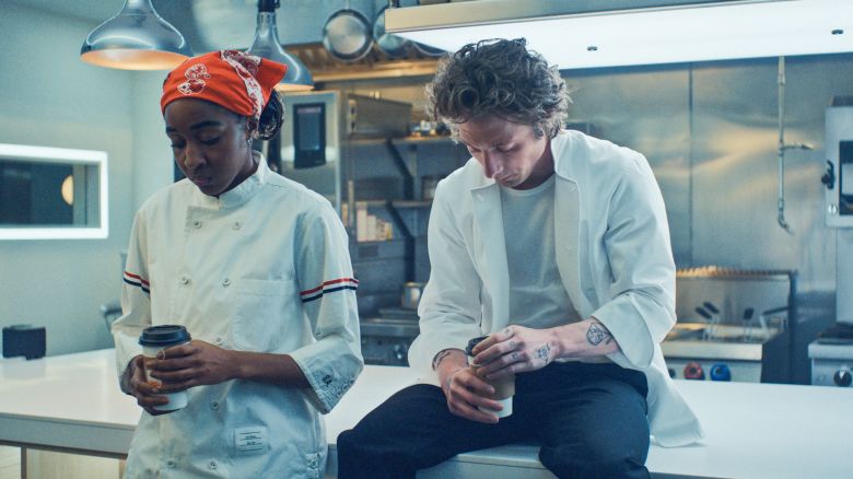 “THE BEAR” — “Tomorrow” — Season 3, Episode 1 (Airs Thursday, June 27th) — Pictured: (l-r) Jeremy Allen White as Carmen “Carmy” Berzatto, Ayo Edebiri as Sydney Adamu. CR: FX.