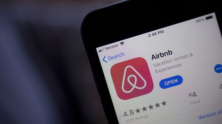 The Airbnb Inc. application is displayed in the App Store on an Apple Inc. iPhone in an arranged photograph taken in Arlington, Virginia, U.S., on Friday, March 8, 2019.