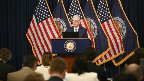 US Federal Reserve Chair Chair Jerome Powell holds a press conference following a Monetary Policy Committee meeting at the Federal Reserve in Washington, DC, on June 12, 2024.
