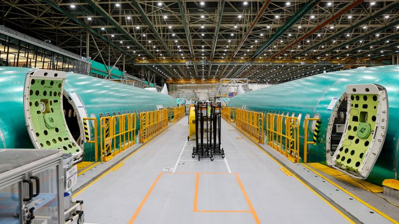 Boeing 737 Max aircraft are assembled at the Boeing Renton Factory in Renton, Washington.
