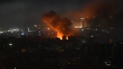 Smoke rises from the site of an Israeli airstrike that targeted a neighborhood in Beirut's southern suburb on October 3, 2024. (Photo by Fadel ITANI / AFP) (Photo by FADEL ITANI/AFP via Getty Images)