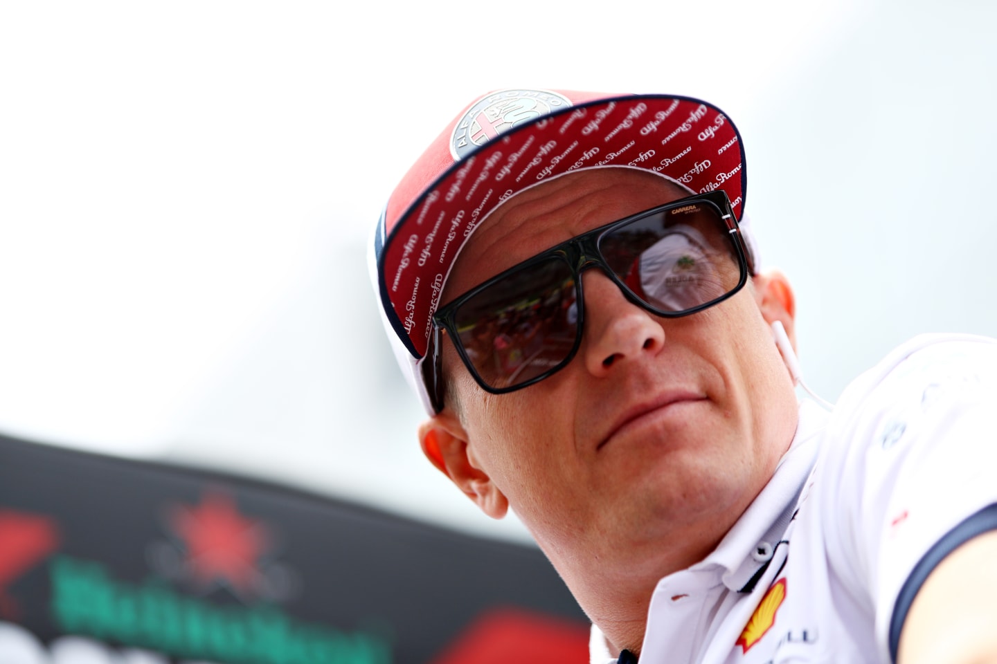 SAO PAULO, BRAZIL - NOVEMBER 17: Kimi Raikkonen of Finland and Alfa Romeo Racing looks on, on the