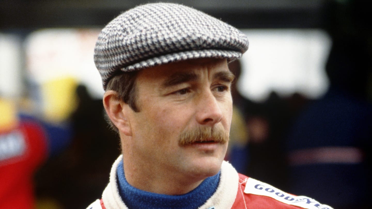 Spa-Francorchamps, Belgium.\r15th - 17th May 1987.\rNigel Mansell (Williams FW11B Honda) retired, portrait.\rWorld Copyright: Murenbeeld/ LAT Photographic.