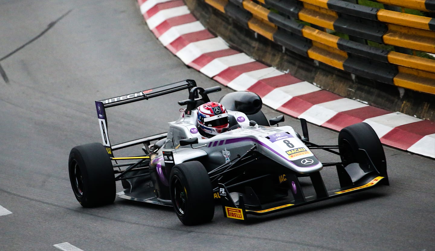 George Russell of Hitech GP competes for Suncity Group Formula 3 Macau Grand Prix - FIA F3 World