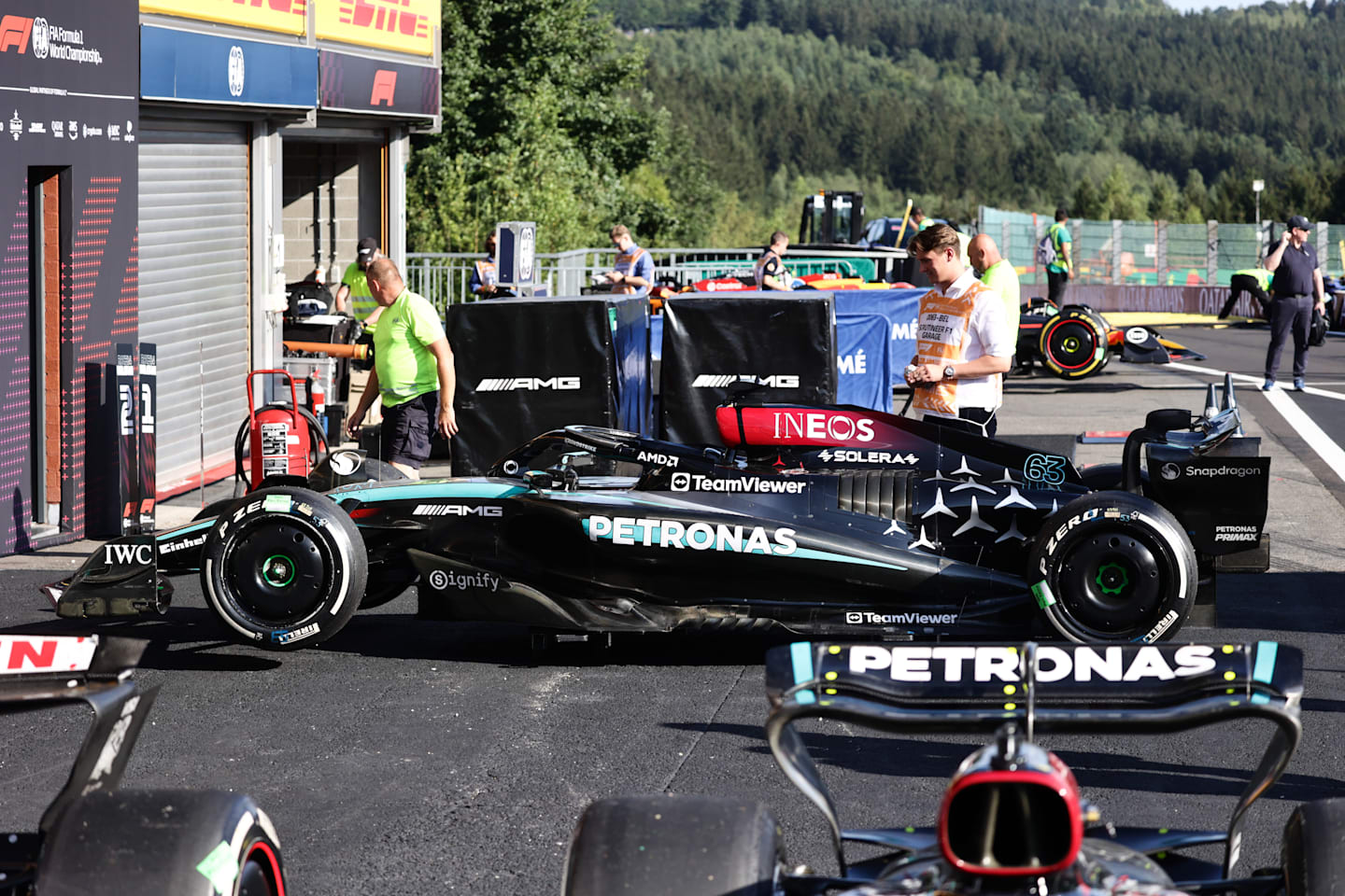 SPA, BELGIUM - JULY 28: Original race winner, (now disqualified) George Russell of Great Britain