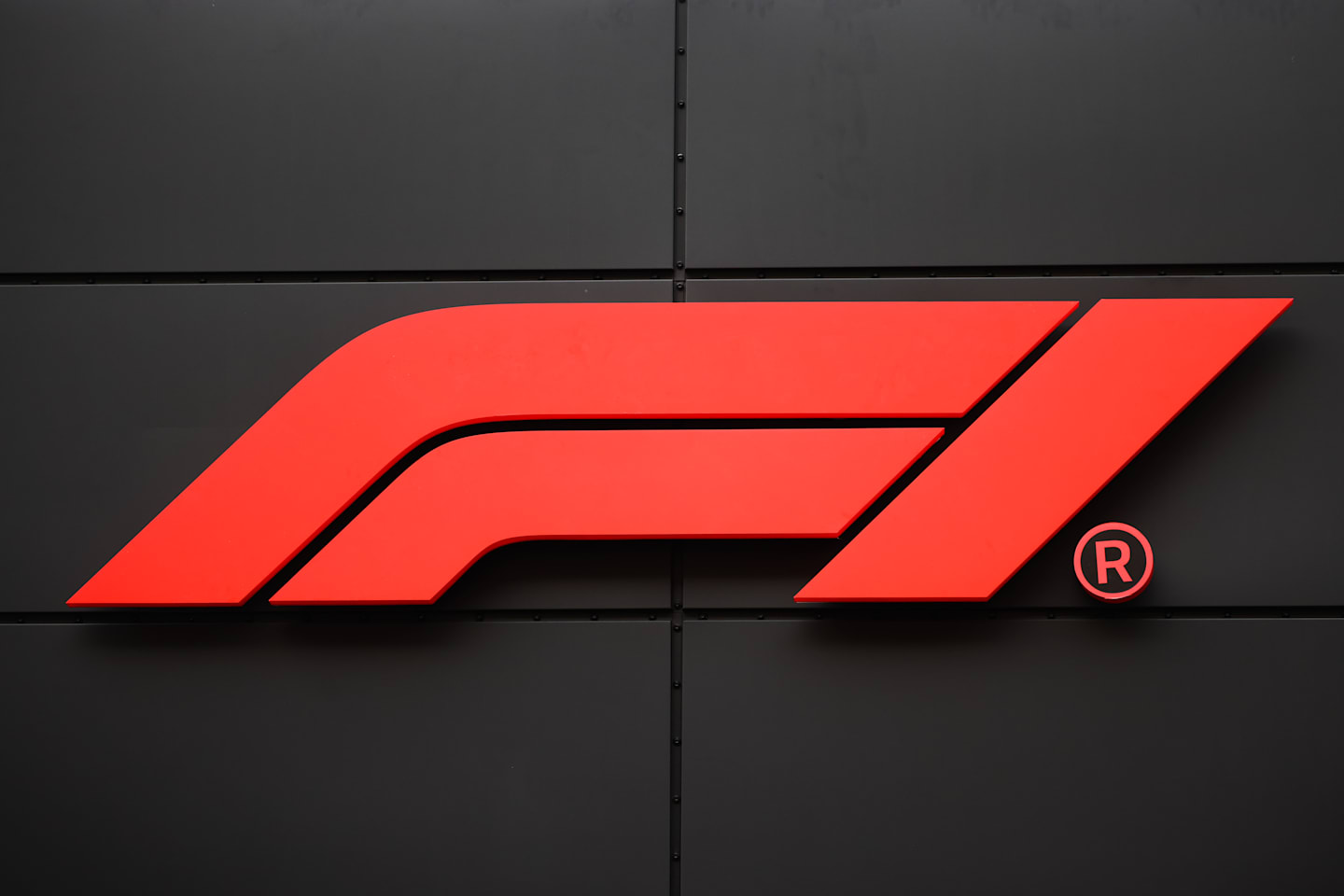 F1 logo is seen in the paddock ahead of the F1 Grand Prix of Monaco at Circuit de Monaco on May 23,