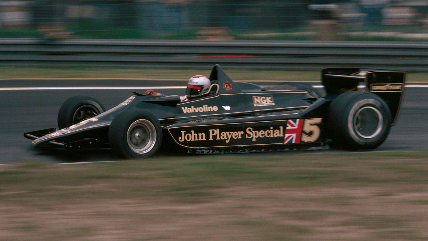 Lotus mastered ground effects with their 79 design, charging to both world titles in 1978