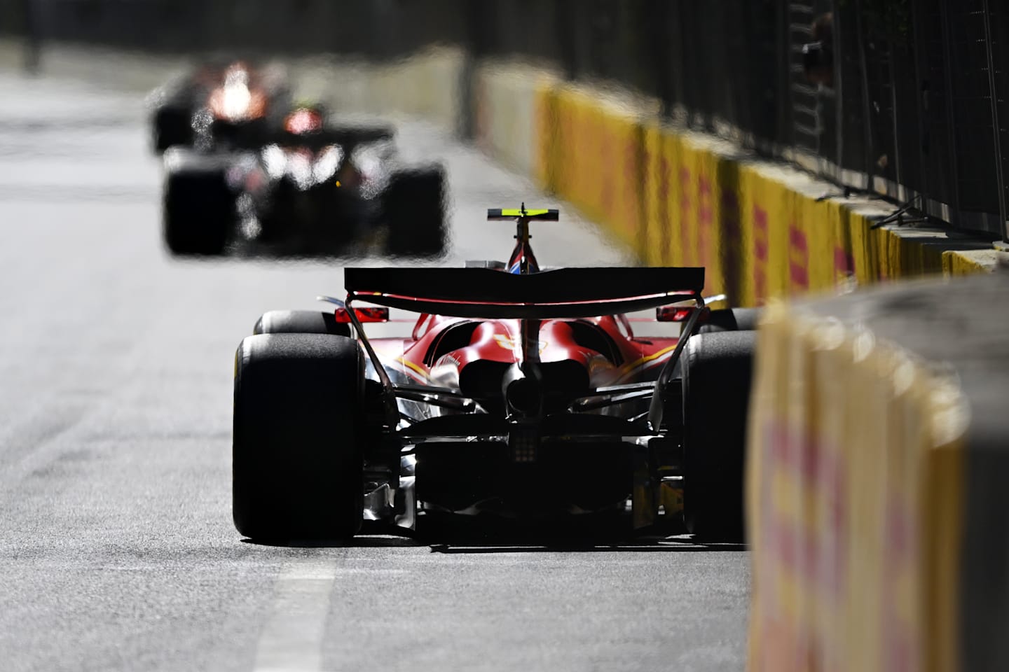 BAKU, AZERBAIJAN - SEPTEMBER 15: Carlos Sainz of Spain driving (55) the Ferrari SF-24 on track during the F1 Grand Prix of Azerbaijan at Baku City Circuit on September 15, 2024 in Baku, Azerbaijan. (Photo by Rudy Carezzevoli/Getty Images)