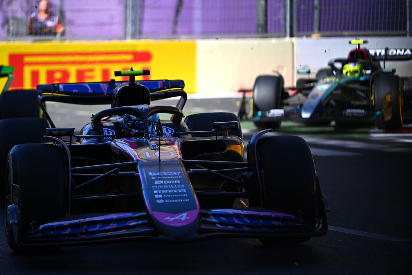 BAKU, AZERBAIJAN - SEPTEMBER 15: Pierre Gasly of France driving the (10) Alpine F1 A524 Renault on