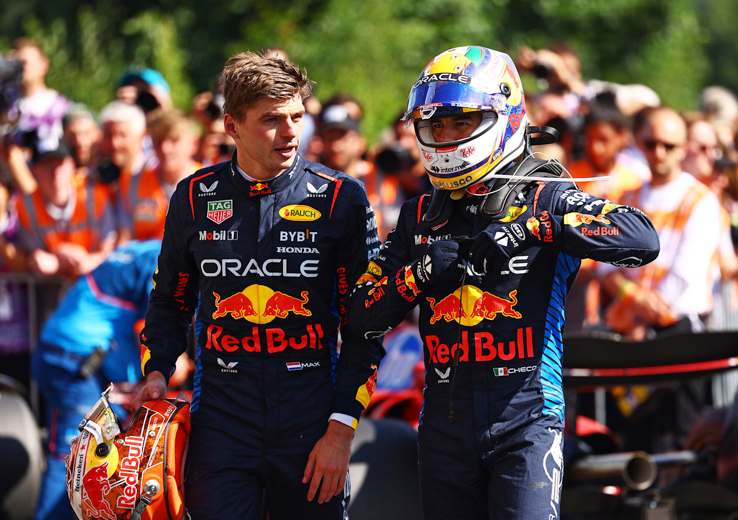 SPA, BELGIUM - JULY 28: 5th placed Max Verstappen of the Netherlands and Oracle Red Bull Racing and