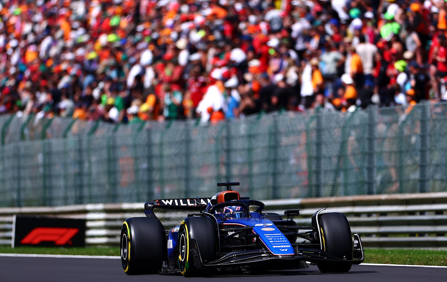 SPA, BELGIUM - JULY 28: Alexander Albon of Thailand driving the (23) Williams FW46 Mercedes on