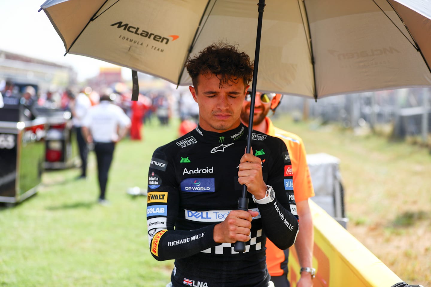 MONZA, ITALY - SEPTEMBER 01: Lando Norris of McLaren and Great Britain on the grid during the F1