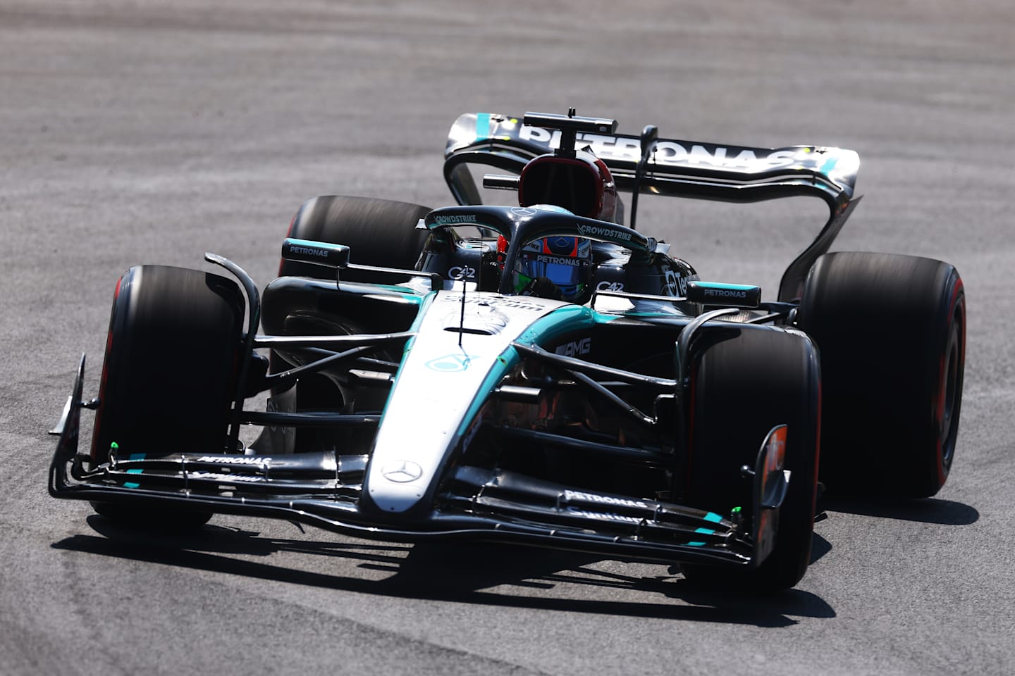 MONZA, ITALY - AUGUST 30: Andrea Kimi Antonelli of Italy driving the (12) Mercedes AMG Petronas F1