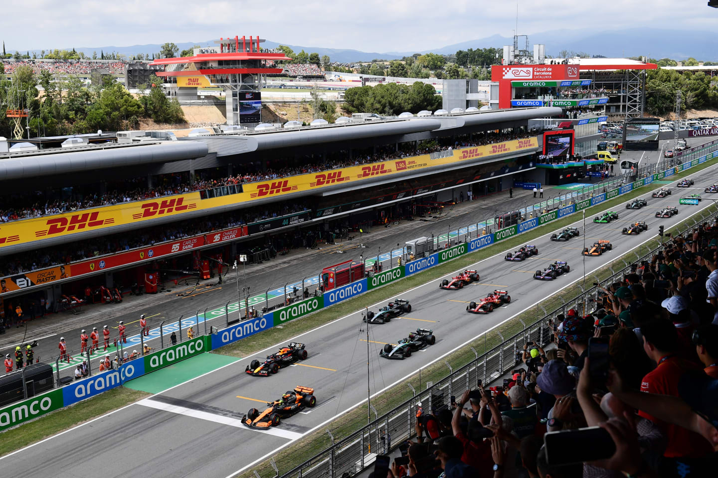 BARCELONA, SPAIN - JUNE 23: Lando Norris of Great Britain driving the (4) McLaren MCL38 Mercedes