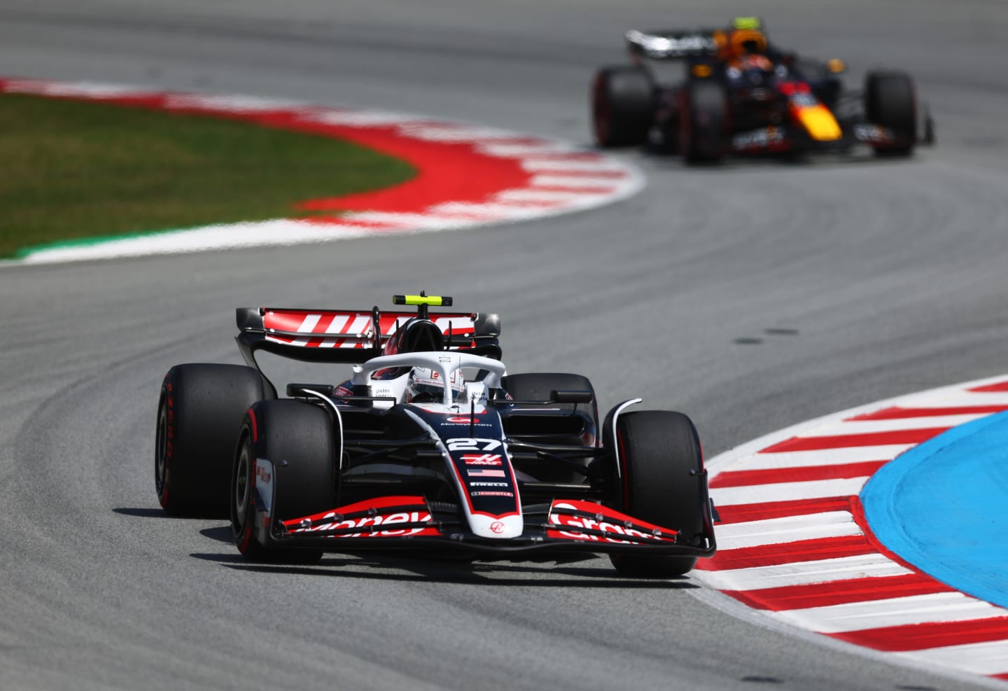 BARCELONA, SPAIN - JUNE 23: Nico Hulkenberg of Germany driving the (27) Haas F1 VF-24 Ferrari on