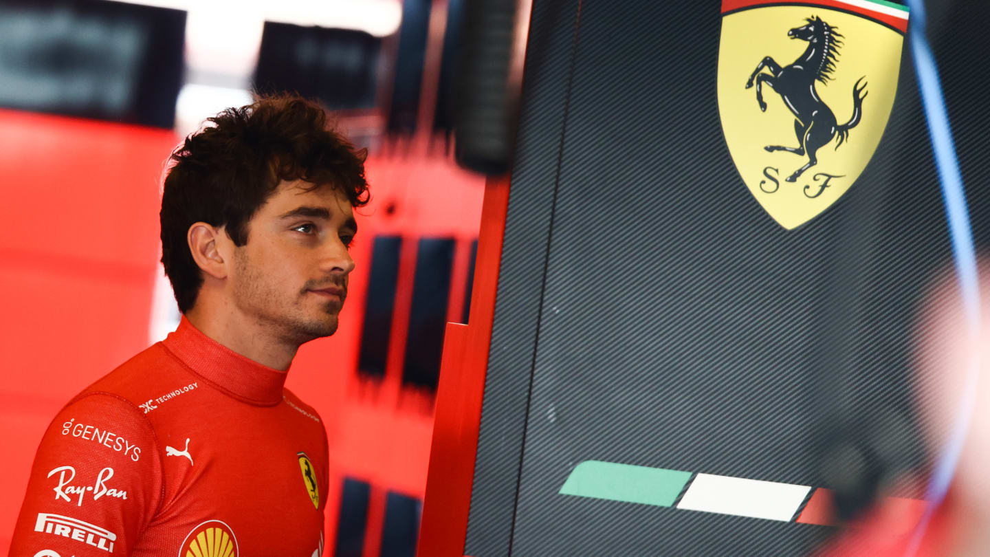 Charles Leclerc of Ferrari during the Formula 1 post-season test at Yas Marina Circuit in Abu