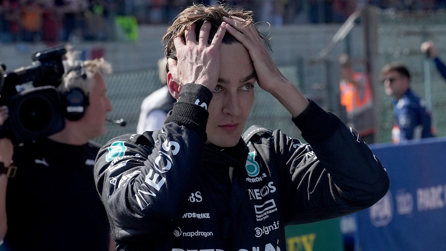 George Russell of the UK is driving the (63) Mercedes-AMG Petronas F1 Team F1 W15 E Performance