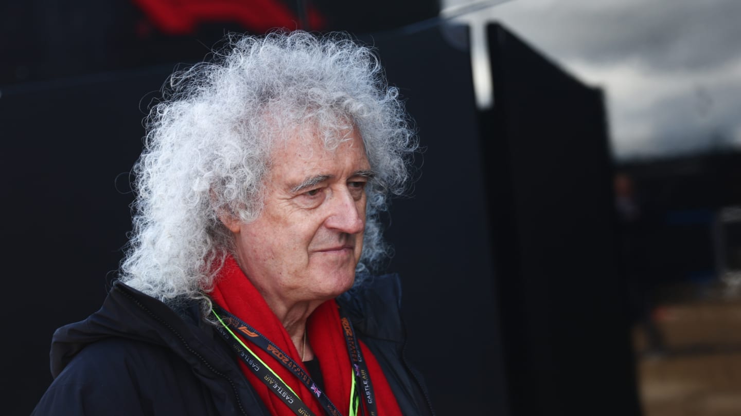 Queen guitarist Brian May was on hand to wave the chequered flag at the end of the race