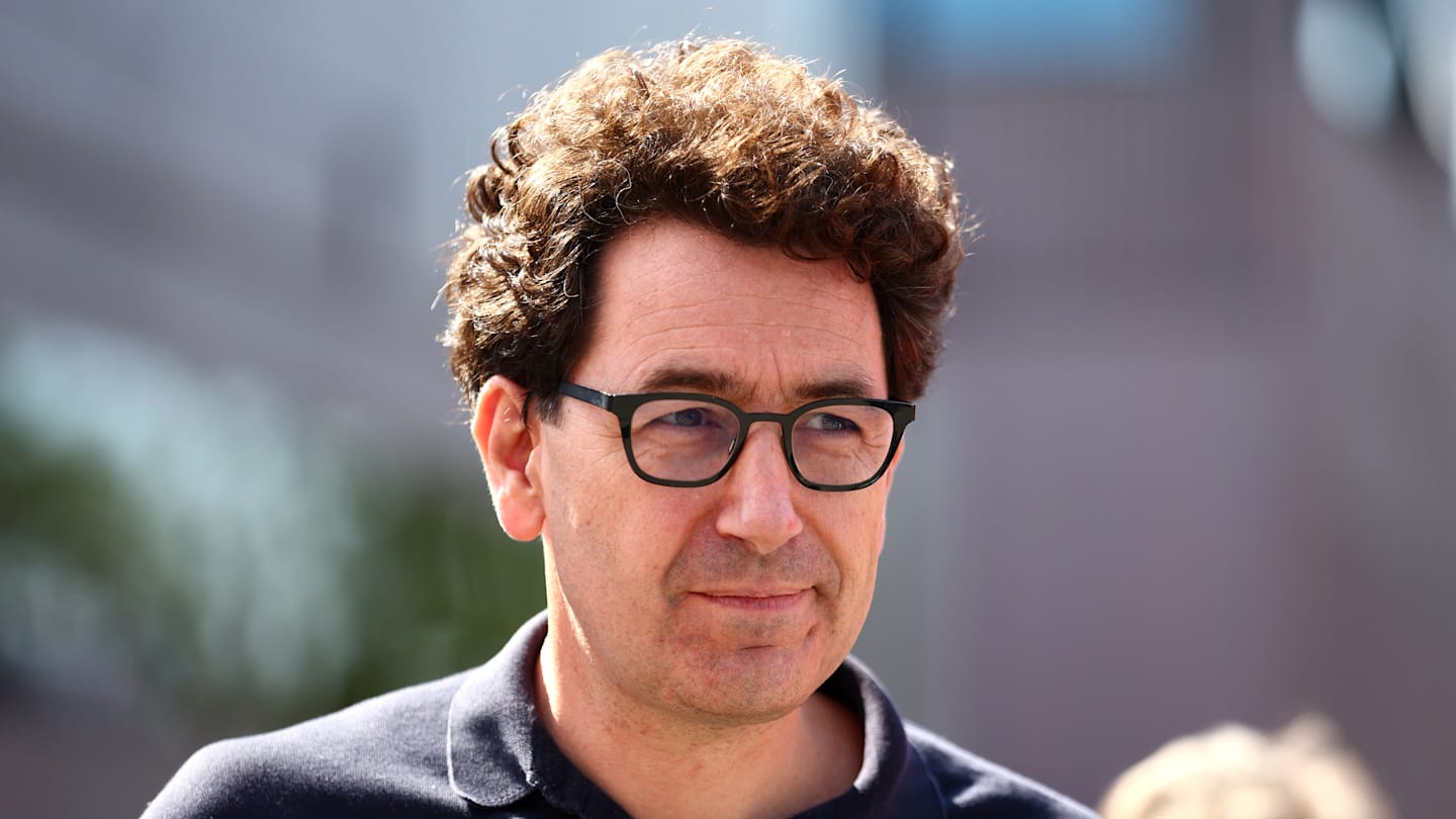 MONZA, ITALY - AUGUST 31: Mattia Binotto walks in the Paddock during previews ahead of the F1 Grand