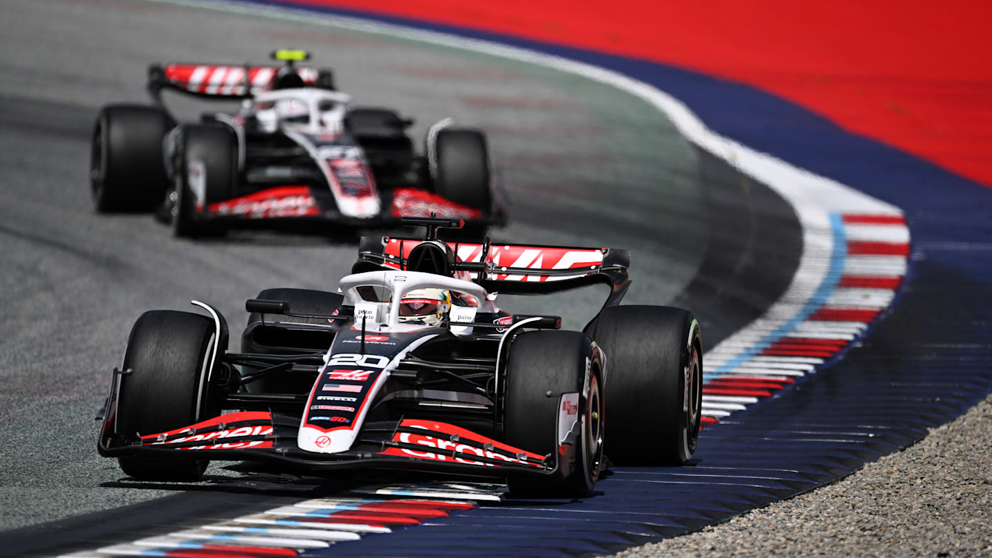 SPIELBERG, AUSTRIA - JUNE 30: Kevin Magnussen of Denmark driving the (20) Haas F1 VF-24 Ferrari on