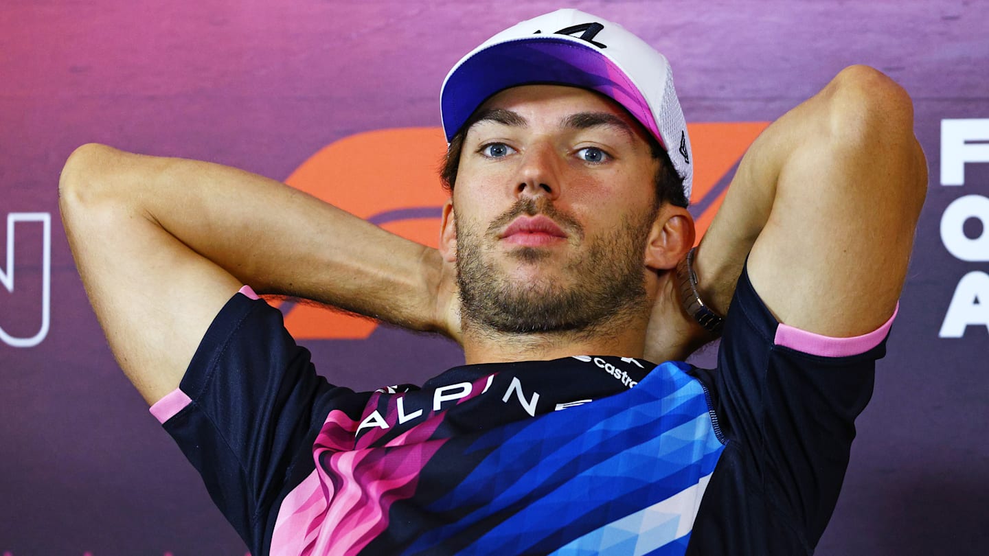 BAKU, AZERBAIJAN - SEPTEMBER 12: Pierre Gasly of France and Alpine F1 attends the Drivers Press