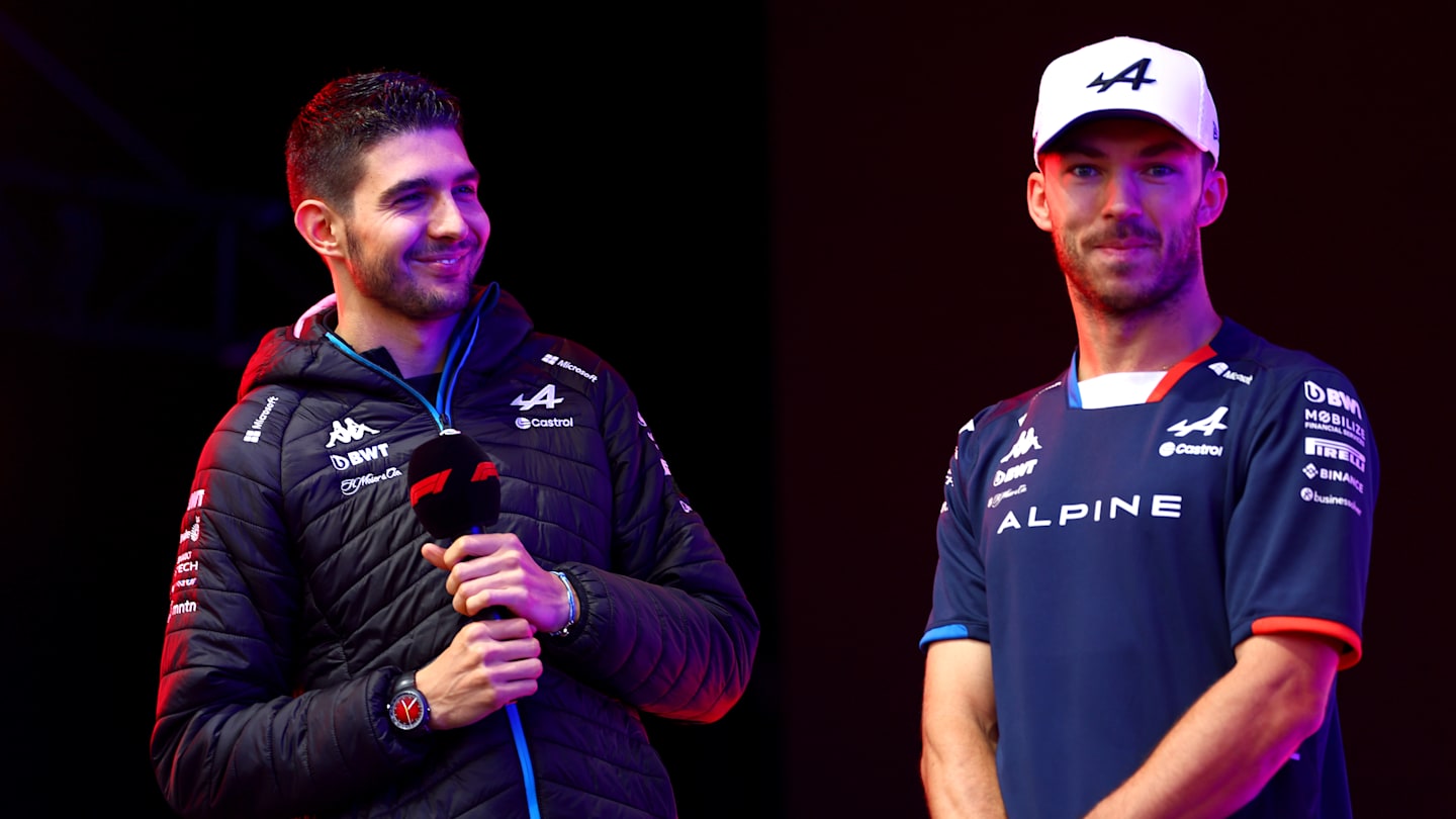 SPA, BELGIUM - JULY 27: Esteban Ocon of France and Alpine F1 and Pierre Gasly of France and Alpine