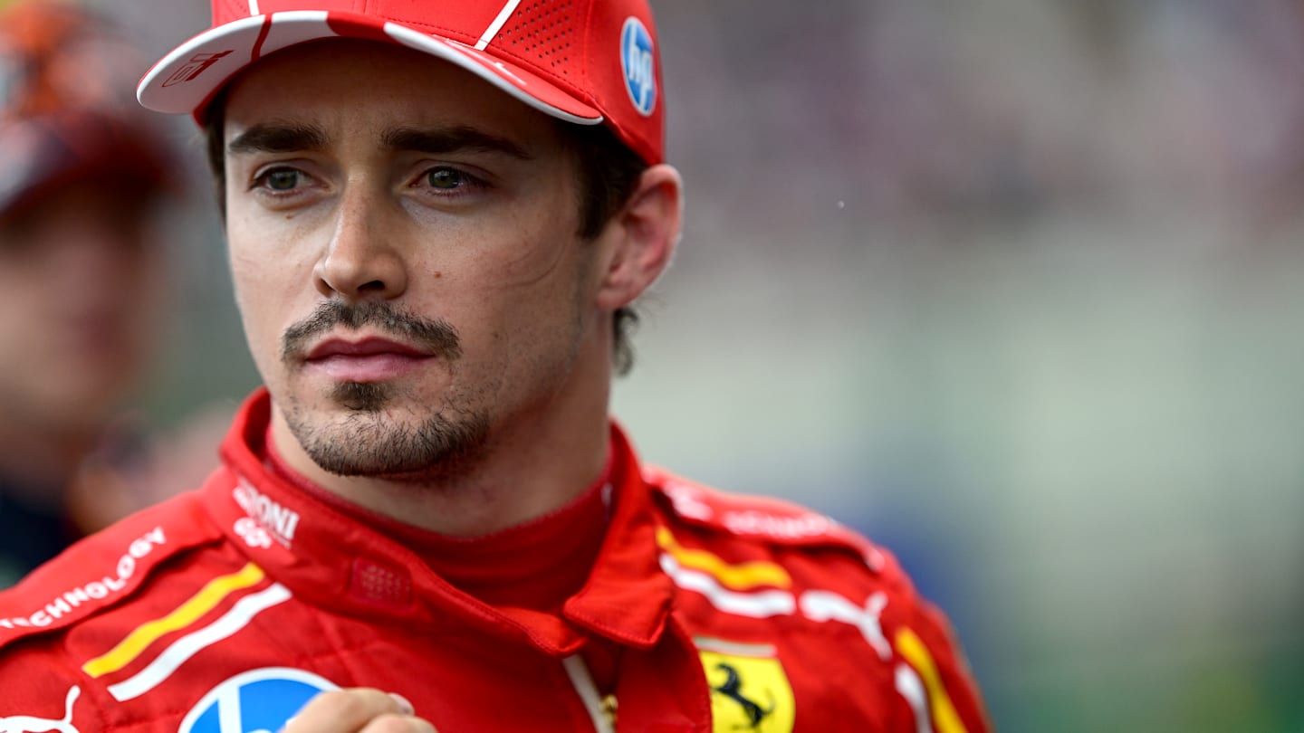 SPA, BELGIUM - JULY 27: Second placed qualifier Charles Leclerc of Monaco and Ferrari looks on in