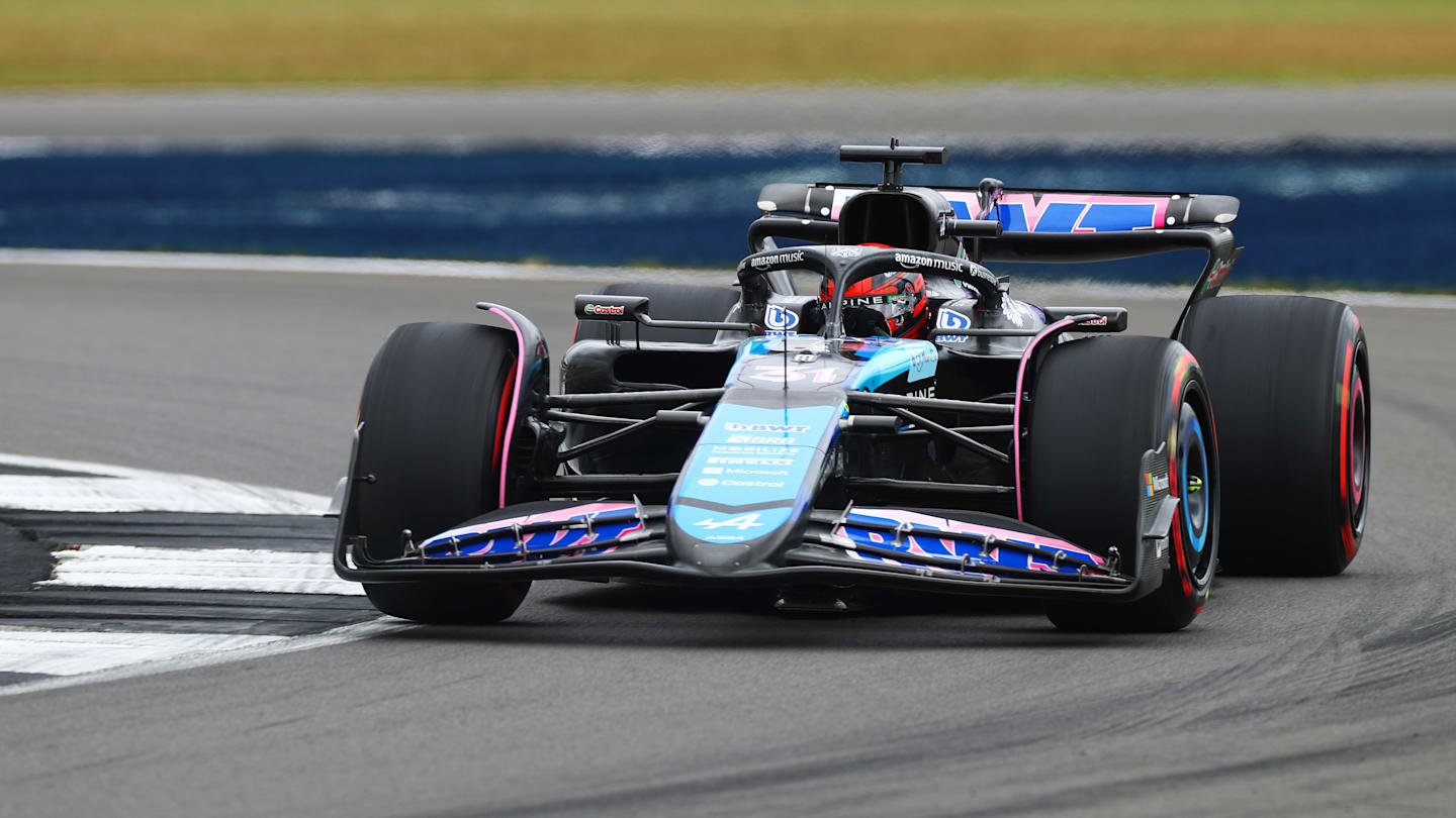 NORTHAMPTON, ENGLAND - JULY 05: Esteban Ocon of France driving the (31) Alpine F1 A524 Renault on