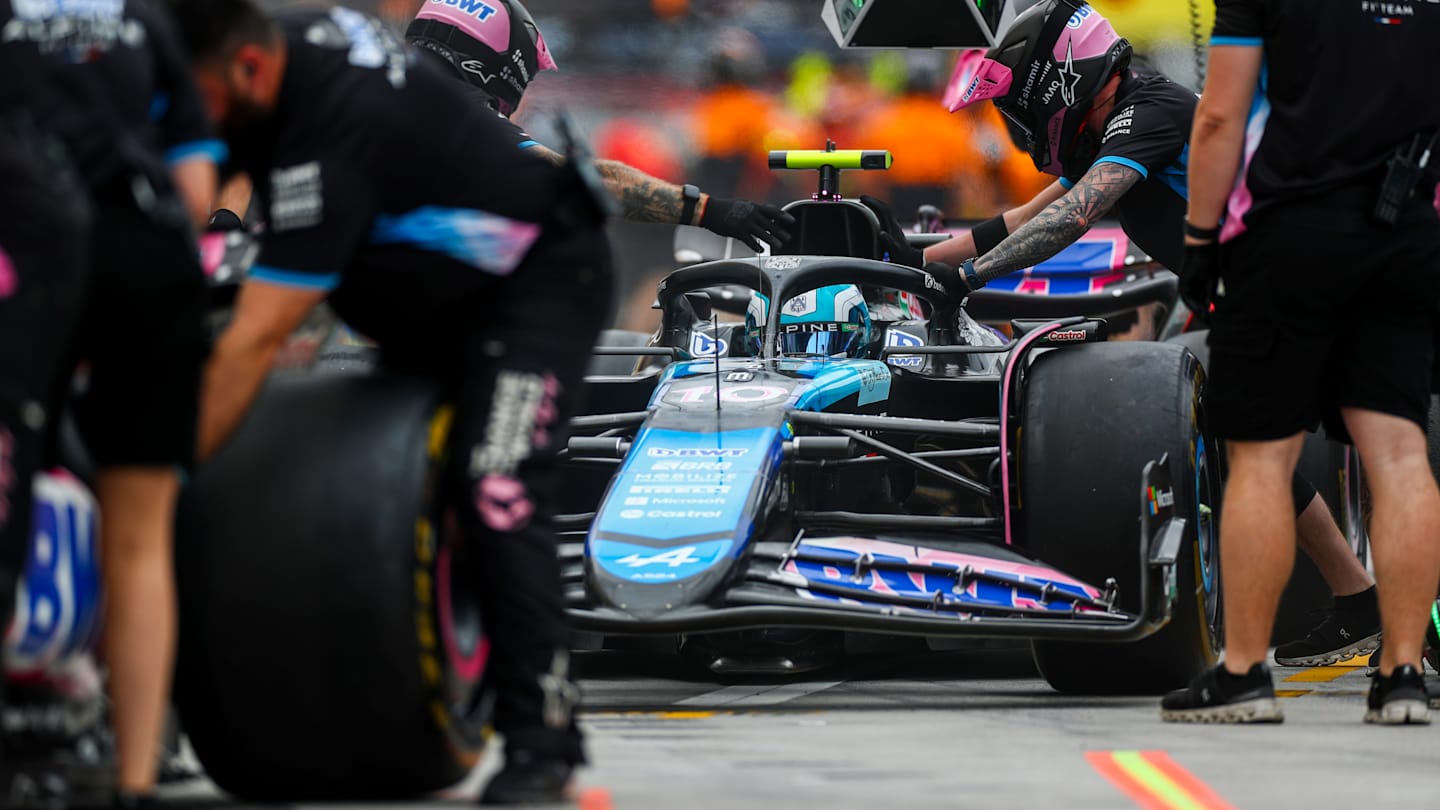 BUDAPEST, HUNGARY - JULY 20: Pierre Gasly of Alpine and France  during qualifying ahead of the F1