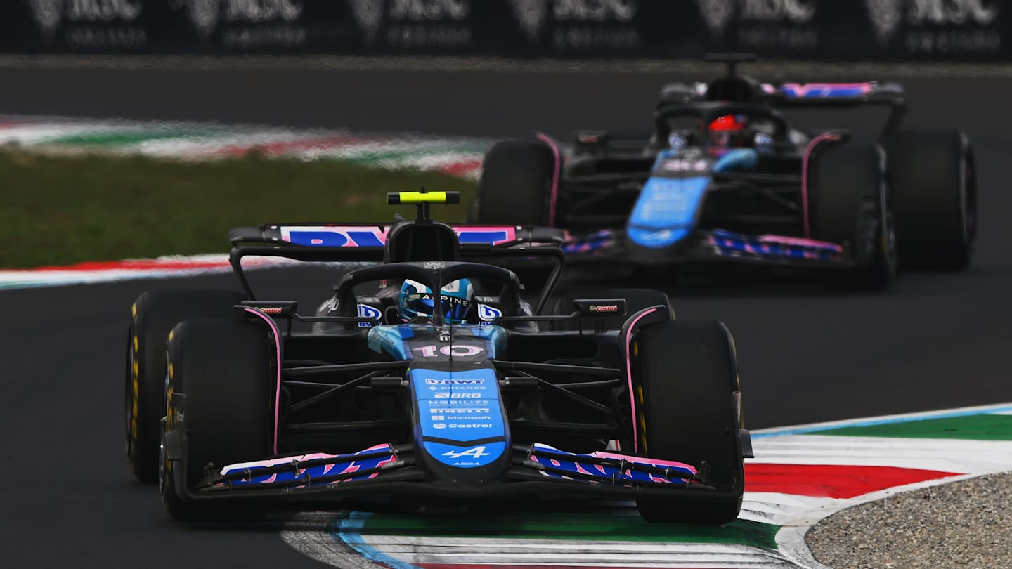 MONZA, ITALY - SEPTEMBER 01: Pierre Gasly of France driving the (10) Alpine F1 A524 Renault leads