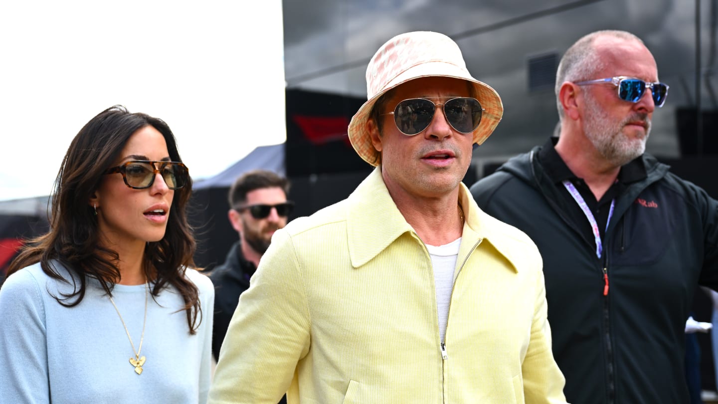 Brad Pitt - star of upcoming move F1 - was amongst the celebrities in the paddock