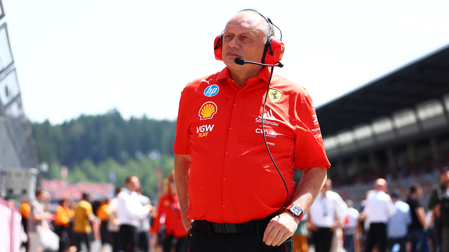 SPIELBERG, AUSTRIA - JUNE 29: Ferrari Team Principal Frederic Vasseur looks on from the grid prior