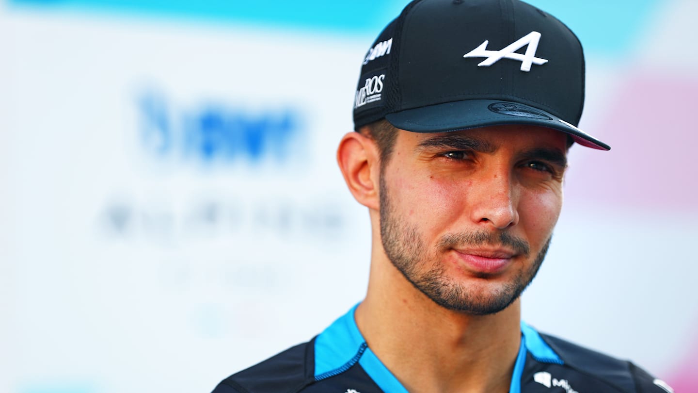 BAKU, AZERBAIJAN - SEPTEMBER 12: Esteban Ocon of France and Alpine F1 looks on in the Paddock