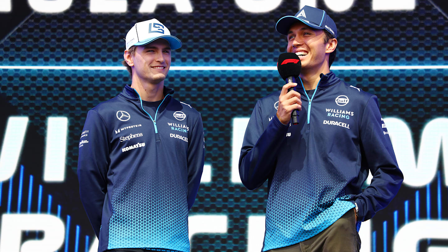 SPA, BELGIUM - JULY 26: Logan Sargeant of United States and Williams and Alexander Albon of