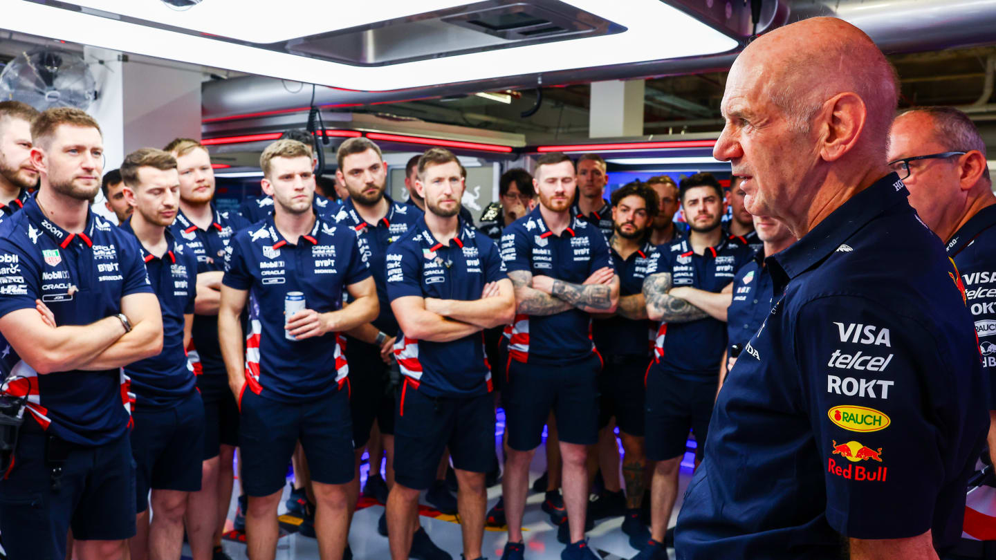 MIAMI, FLORIDA - MAY 03: Adrian Newey, the Chief Technical Officer of Oracle Red Bull Racing talks