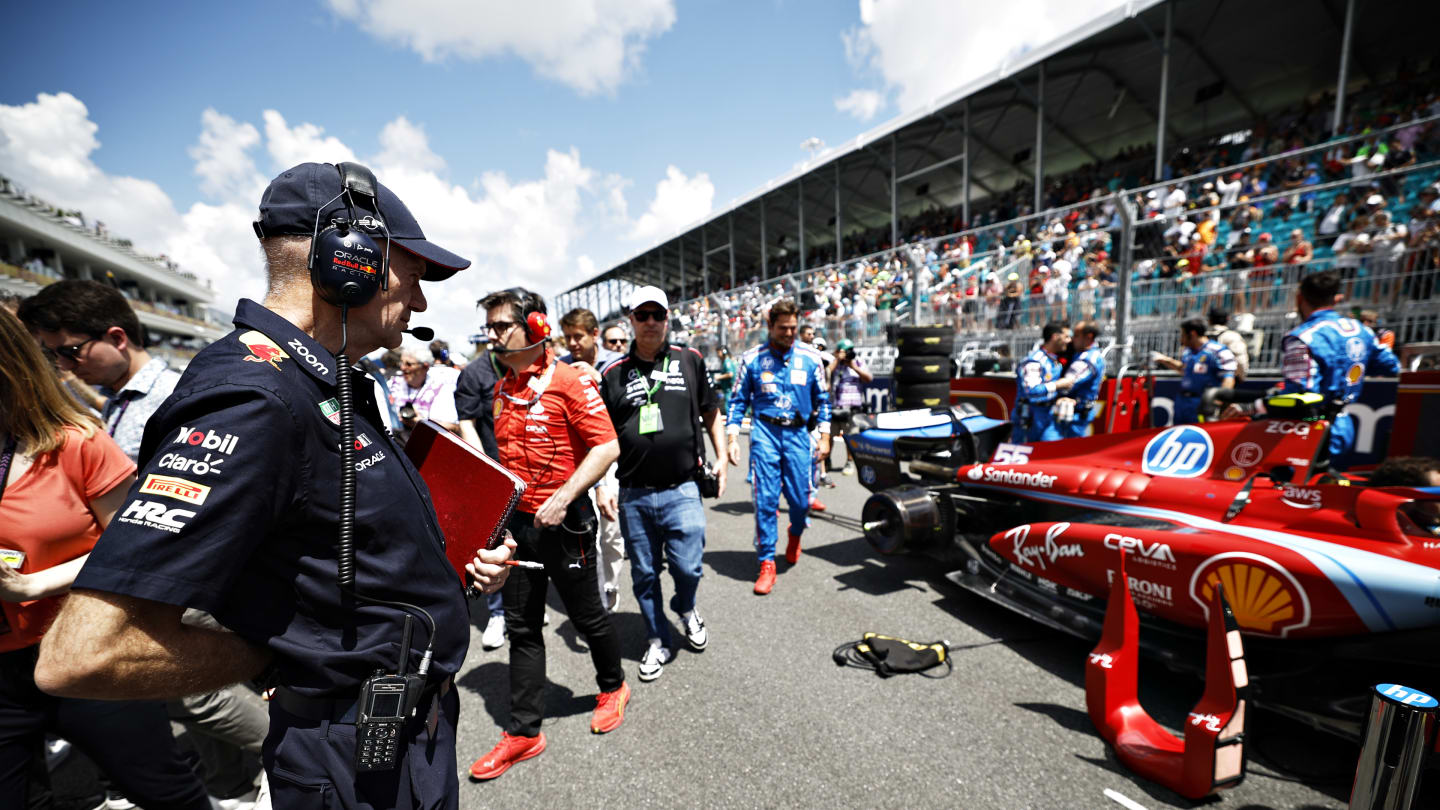 MIAMI, FLORIDA - MAY 04: Adrian Newey, the Chief Technical Officer of Oracle Red Bull Racing