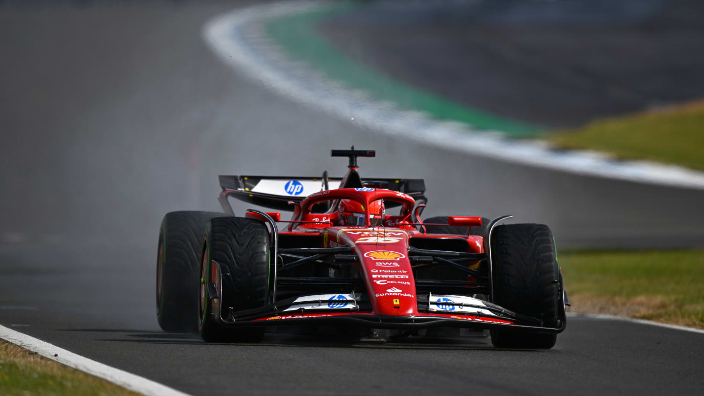 NORTHAMPTON, ENGLAND - JULY 07: Charles Leclerc of Monaco driving the (16) Ferrari SF-24 in the