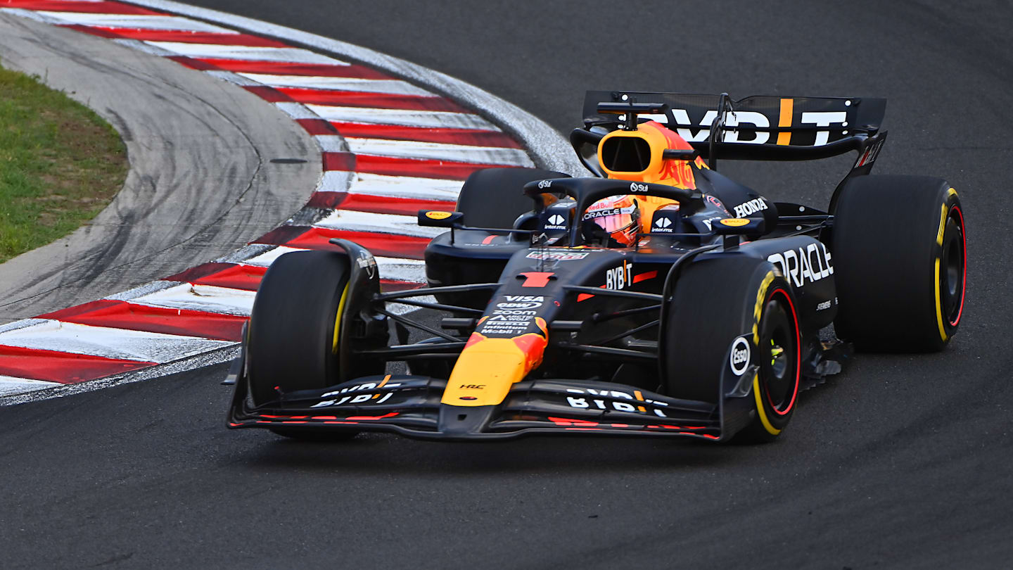 BUDAPEST, HUNGARY - JULY 21: Max Verstappen of the Netherlands driving the (1) Oracle Red Bull