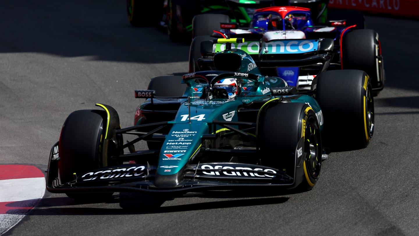 MONTE-CARLO, MONACO - MAY 26: Fernando Alonso of Spain driving the (14) Aston Martin AMR24 Mercedes