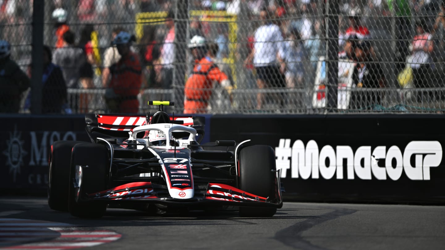 MONTE-CARLO, MONACO - MAY 25: Nico Hulkenberg of Germany driving the (27) Haas F1 VF-24 Ferrari on