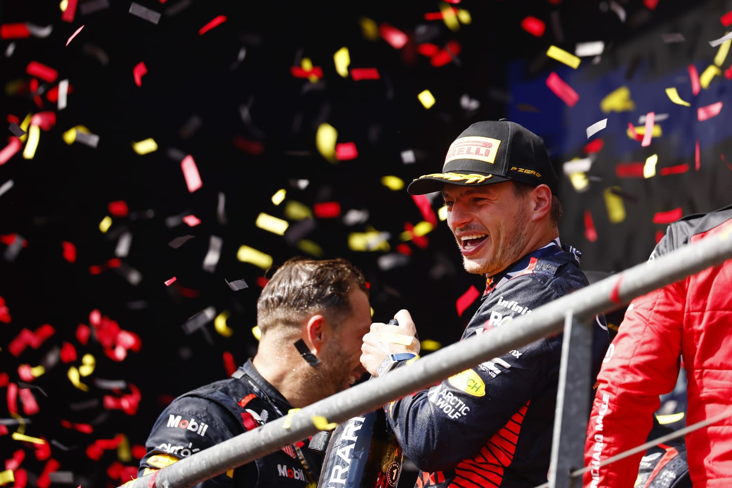 SPA, BELGIUM - JULY 30: Race winner Max Verstappen of the Netherlands and Oracle Red Bull Racing