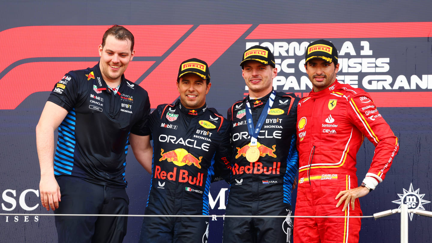 SUZUKA, JAPAN - APRIL 07: Race winner Max Verstappen of the Netherlands and Oracle Red Bull Racing,