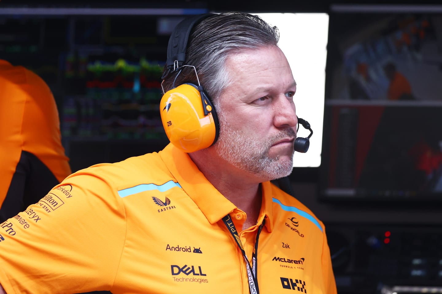 JEDDAH, SAUDI ARABIA - MARCH 07: McLaren Chief Executive Officer Zak Brown looks on from the